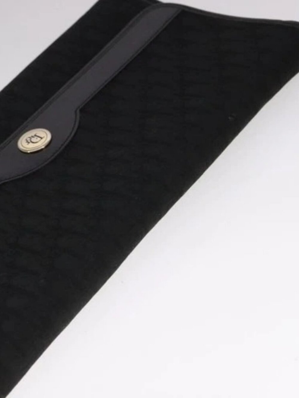 Christian Dior Trotter Canvas Chain Shoulder Bag Black Auth ar13108 - Picture 6 of 15